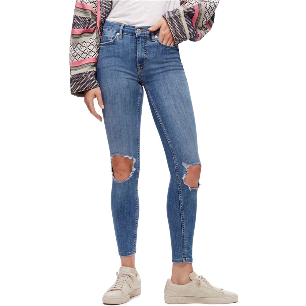 Free People Busted Knee Skinny Jeans